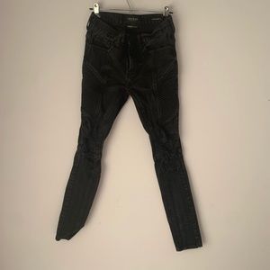 TRENDY PACK OF 3 JEANS BLACK GREY GREEN RIBBED AND RIPPED